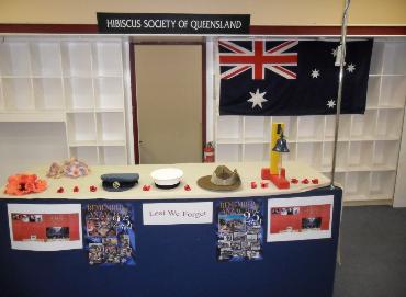 ANZAC Day display featuring Under the Queen's Colours